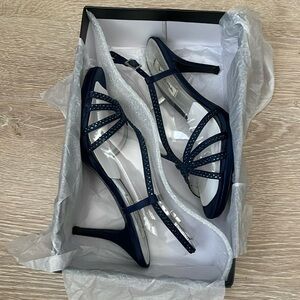 Navy Sandal Heels